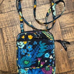 Vera Bradley Midnight Blues Retired Pattern Bag Mini Hipster Crossbody Purse